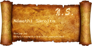 Némethi Sarolta névjegykártya