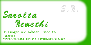 sarolta nemethi business card